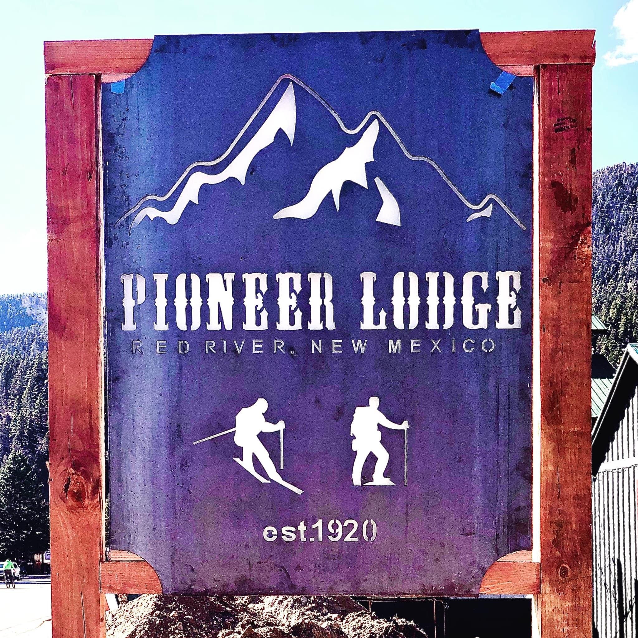 Pioneer lodge sign