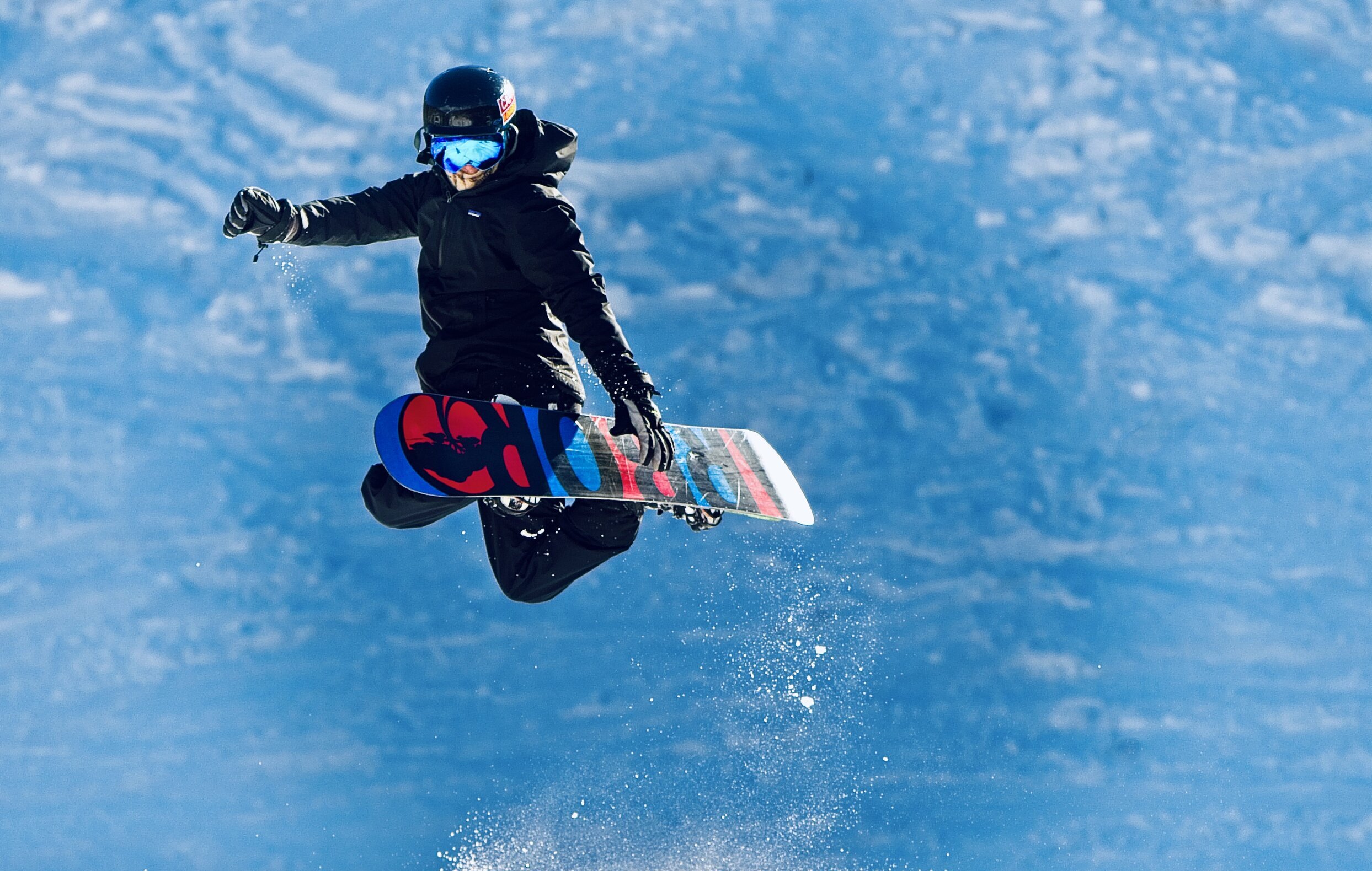 Snowboarder in midair